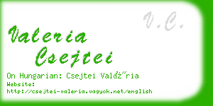 valeria csejtei business card